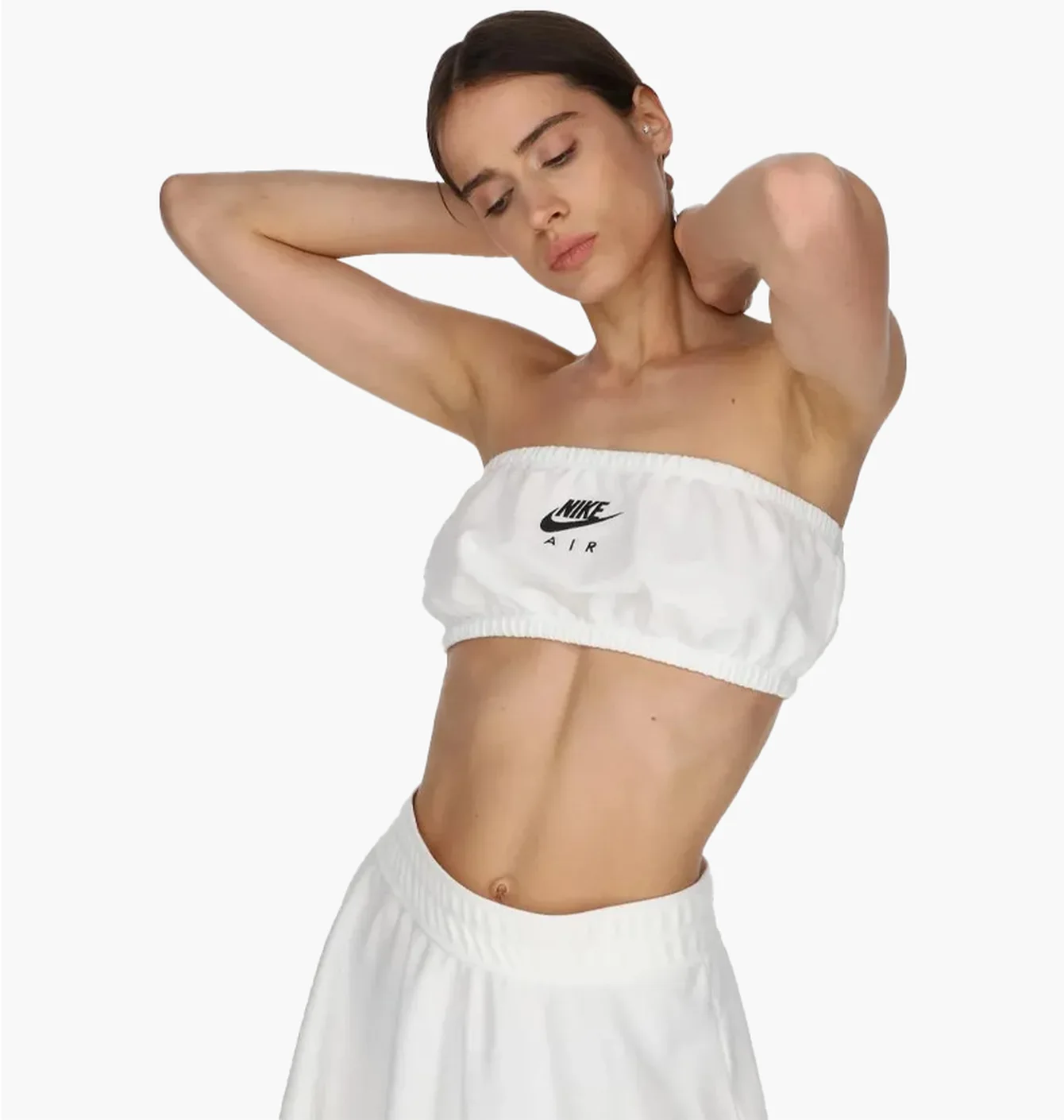 Топ жіночий Nike Air Pique Bandeau Top White DM6460-100