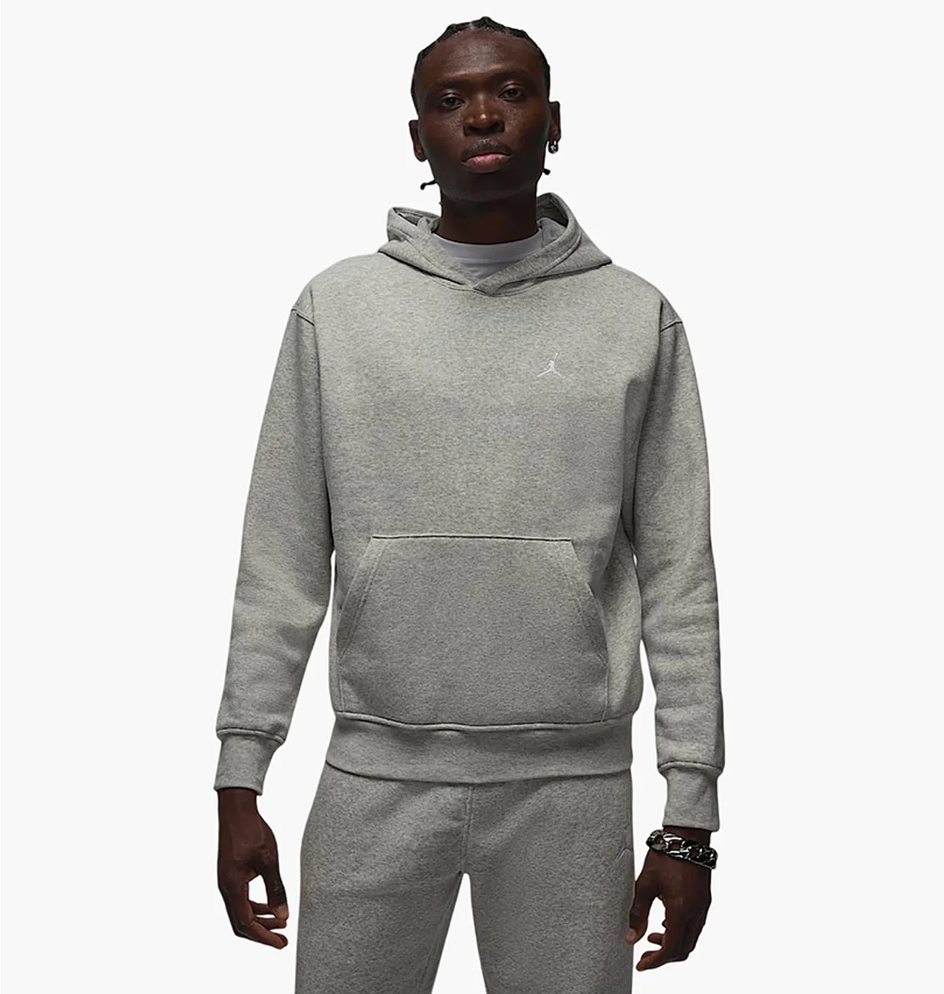 Худі чоловіче Air Jordan Brooklyn Fleece MenS Pullover Hoodie Grey FV7281-050