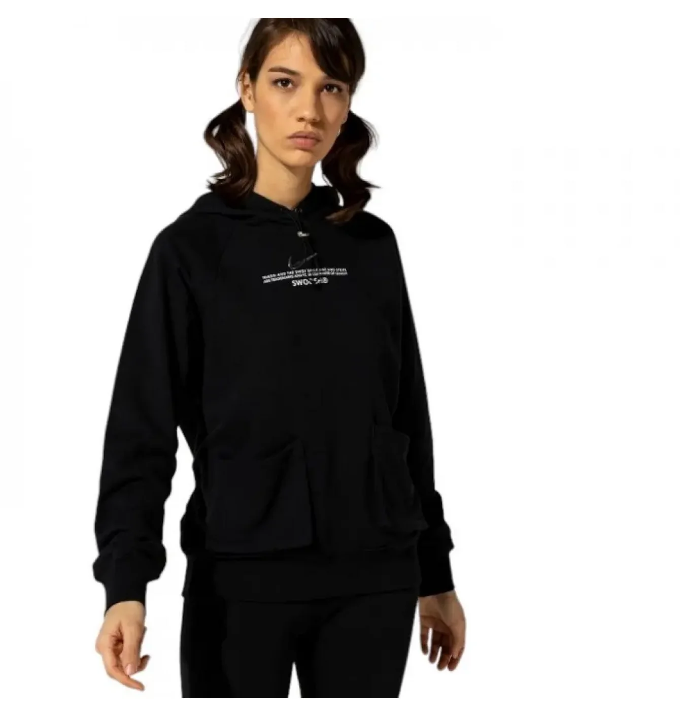 Худі жіноче Nike Swoosh Fleece Hoodie In Black DN4836-010