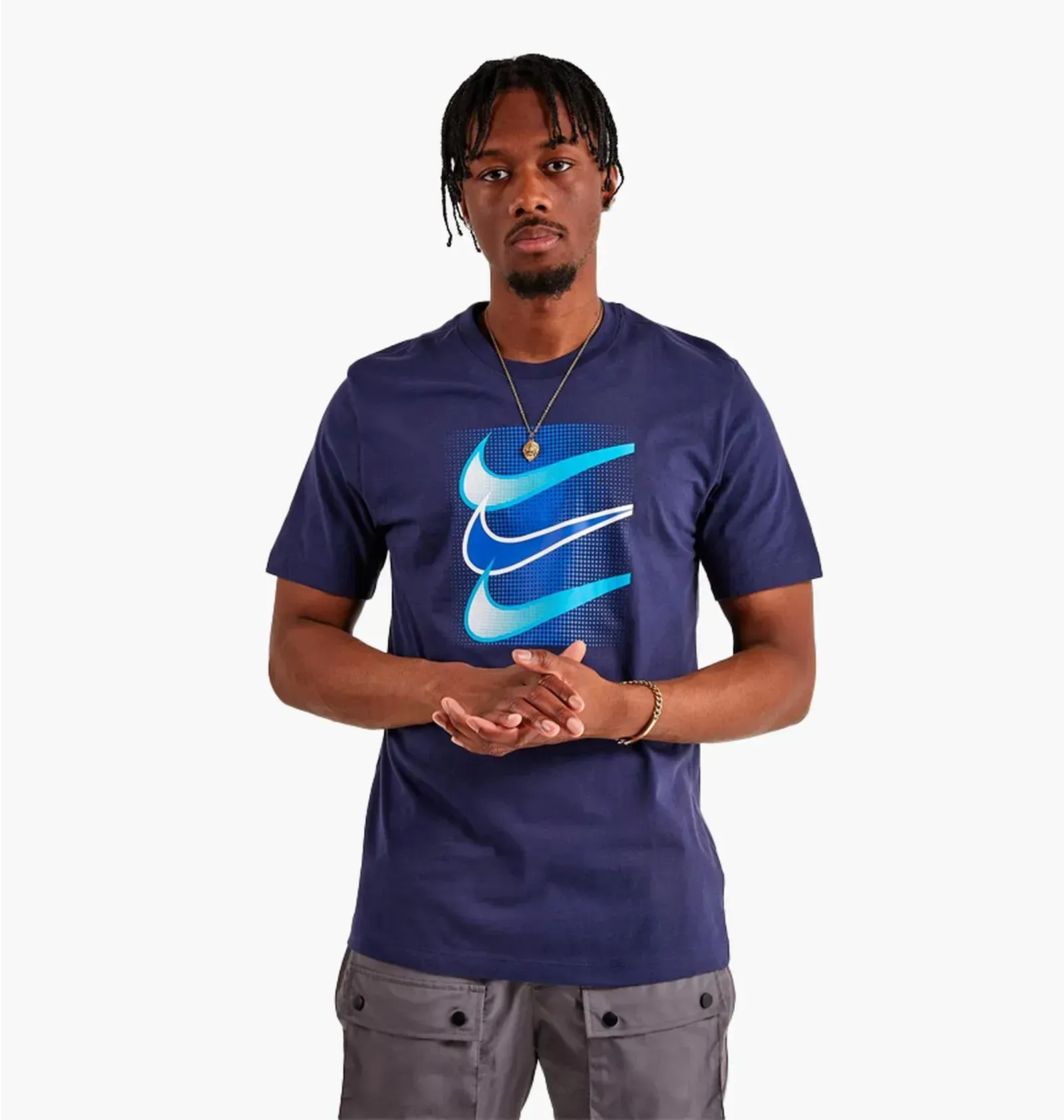 Футболка чоловіча Nike Swoosh Tee Blue (DZ5173-455)