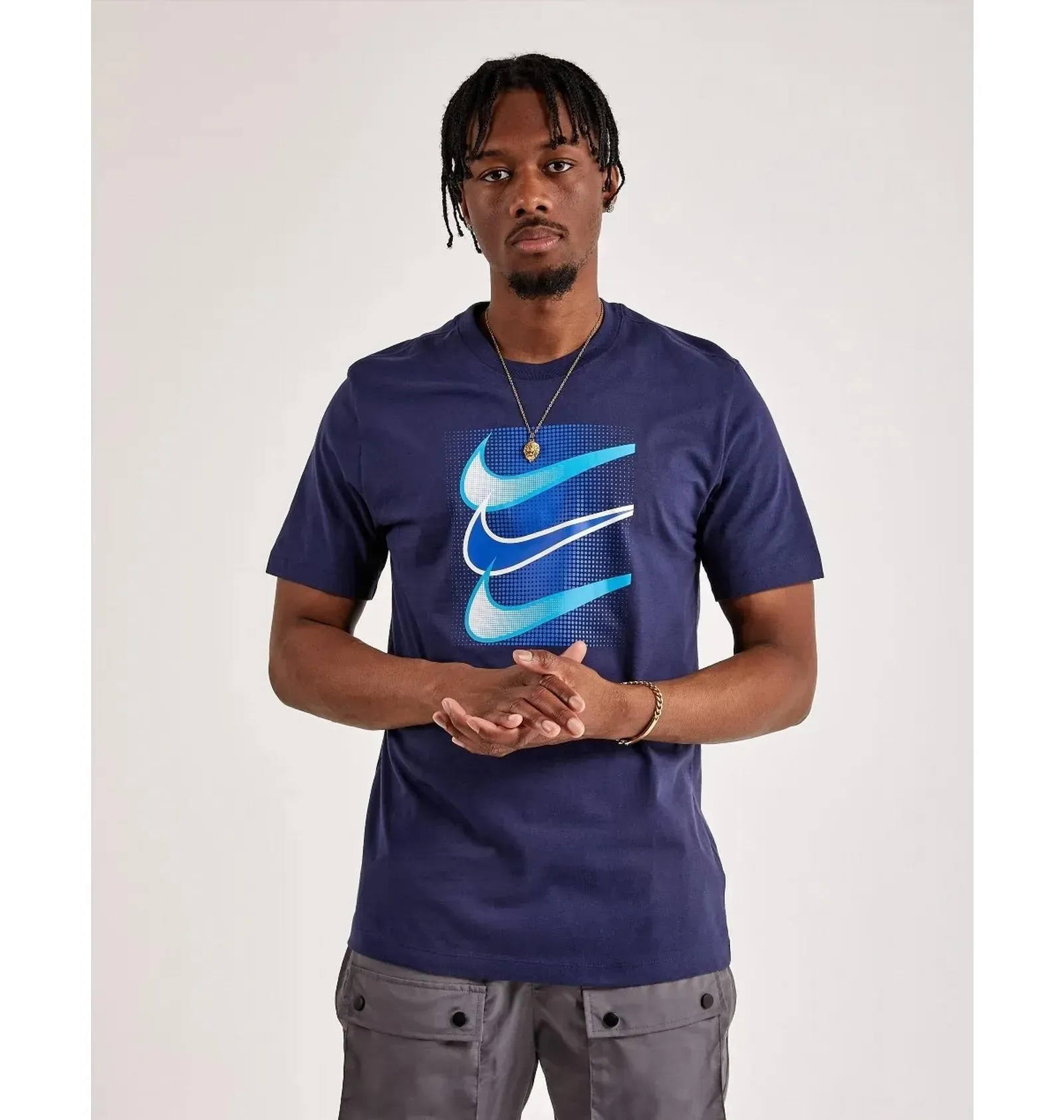 Футболка чоловіча Nike Swoosh Tee Blue (DZ5173-455)