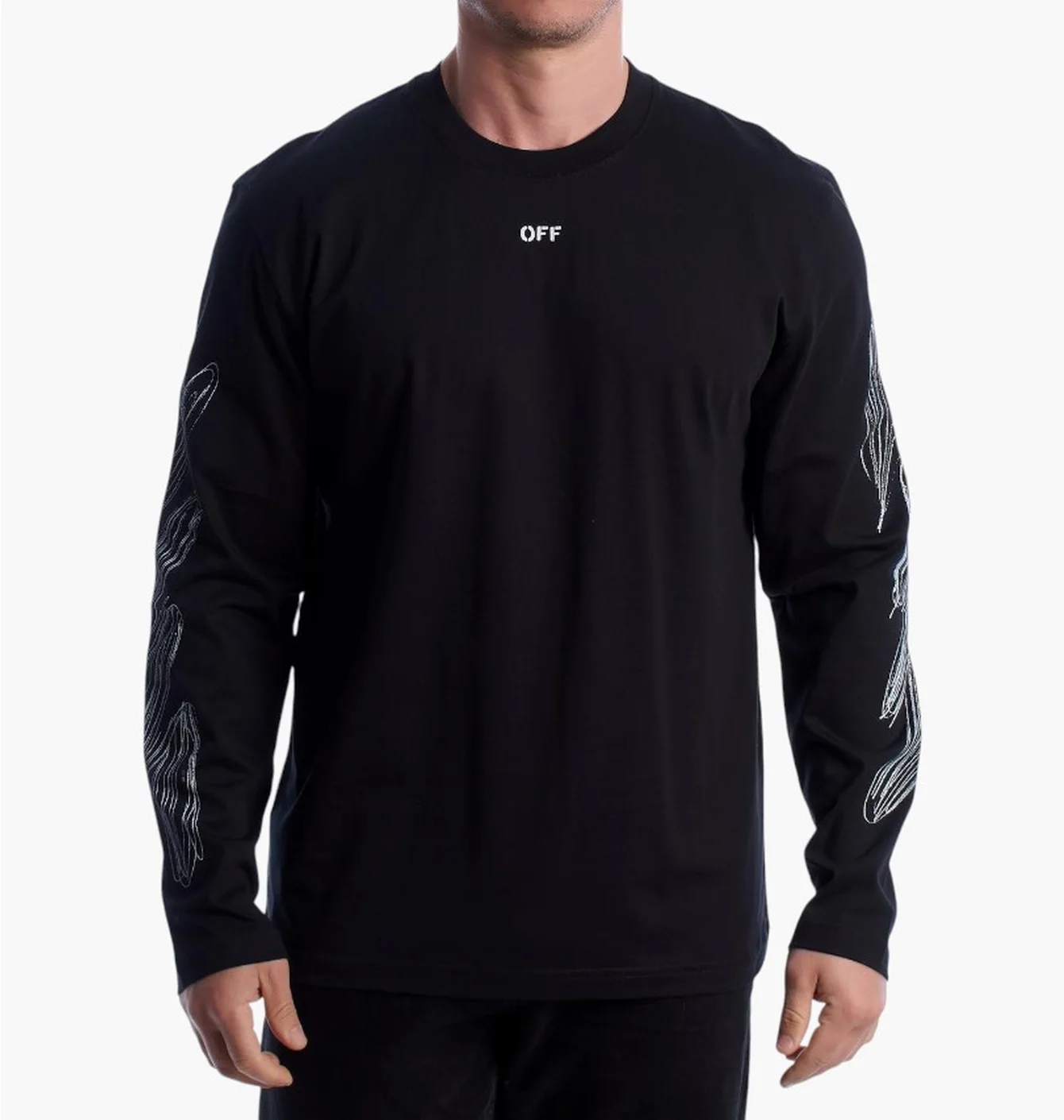 Лонгслів чоловічий Off-White Virgil Abloh Black 44MAB086G5J0051001