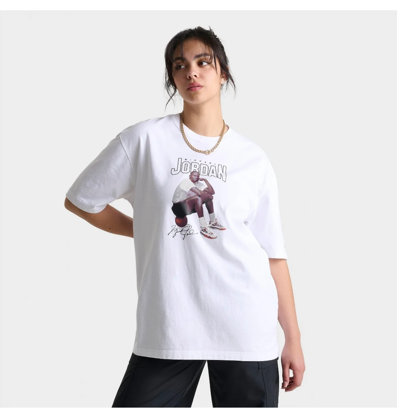 Футболка жіноча Air Jordan Short-Sleeve Oversized Graphic T-Shirt White FN5703-100