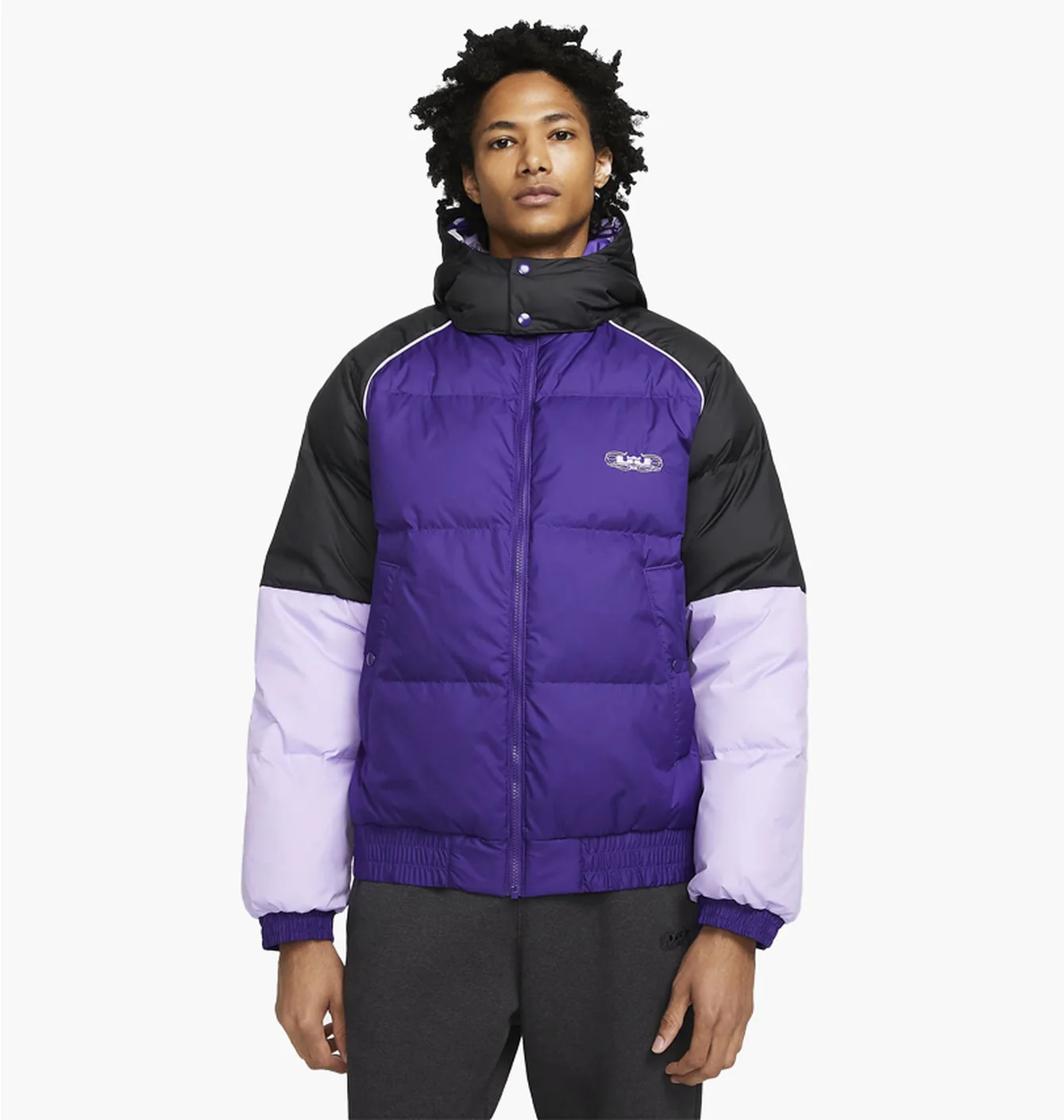 Куртка чоловіча Nike Lebron MenS Down Basketball Jacket Violet/Black DQ6140-547