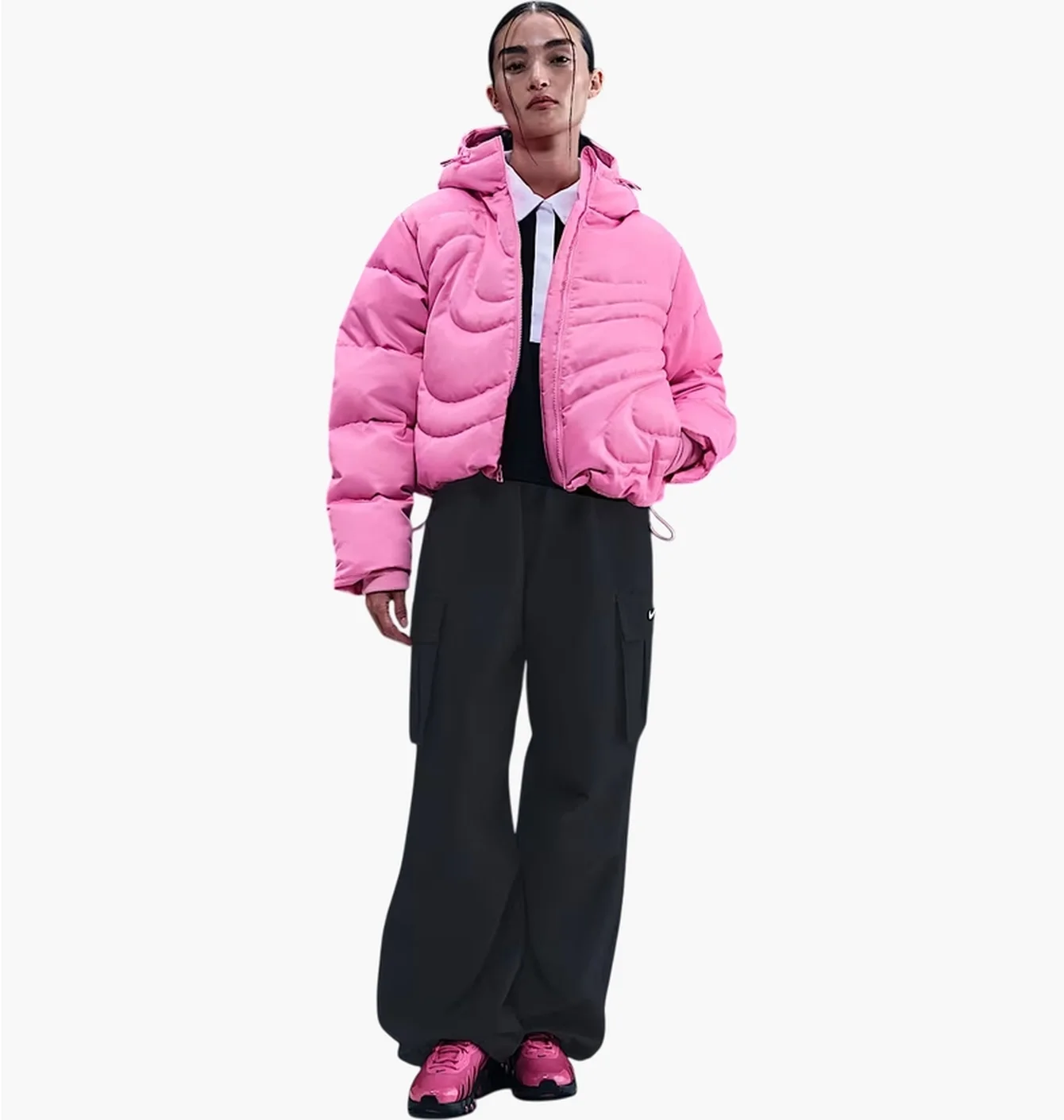 Куртка жіноча Nike Sportswear Swoosh Series Therma-Fit Oversized Down Puffer Pink IB2006-606