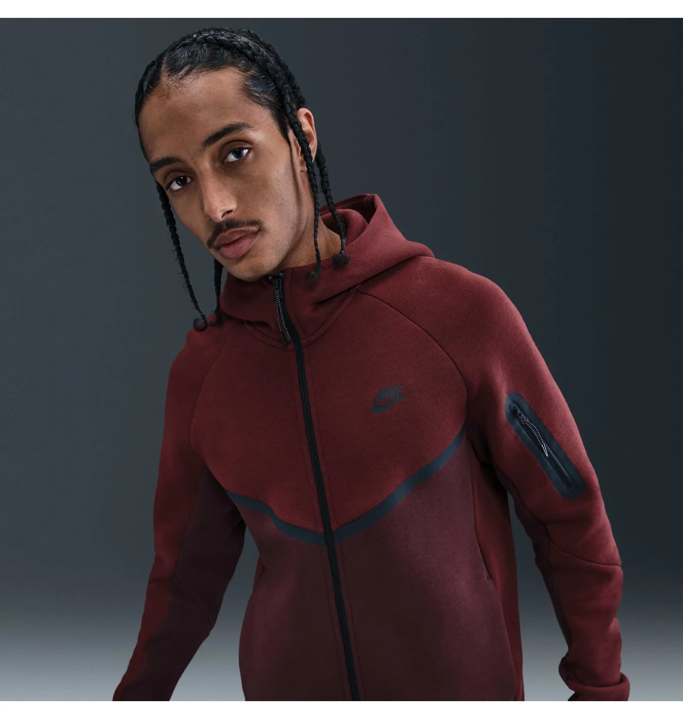 Толстовка чоловіча Nike Tech Fleece Bordo HV0949-619