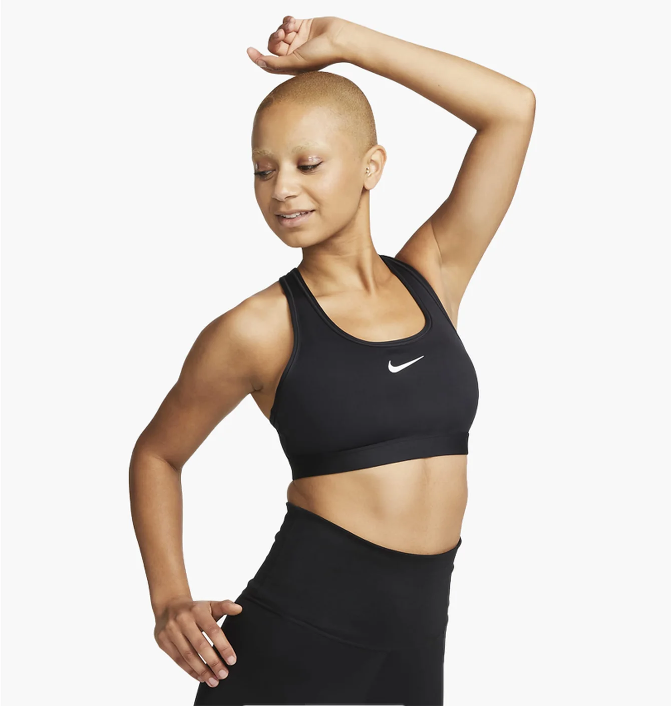 Топ жіночий Nike Swoosh Medium Support Black DX6821-010