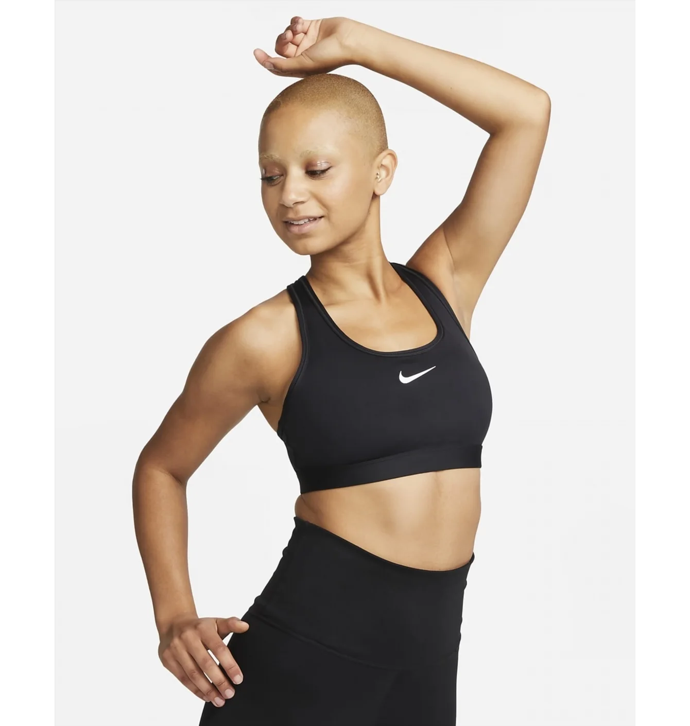 Топ жіночий Nike Swoosh Medium Support Black DX6821-010