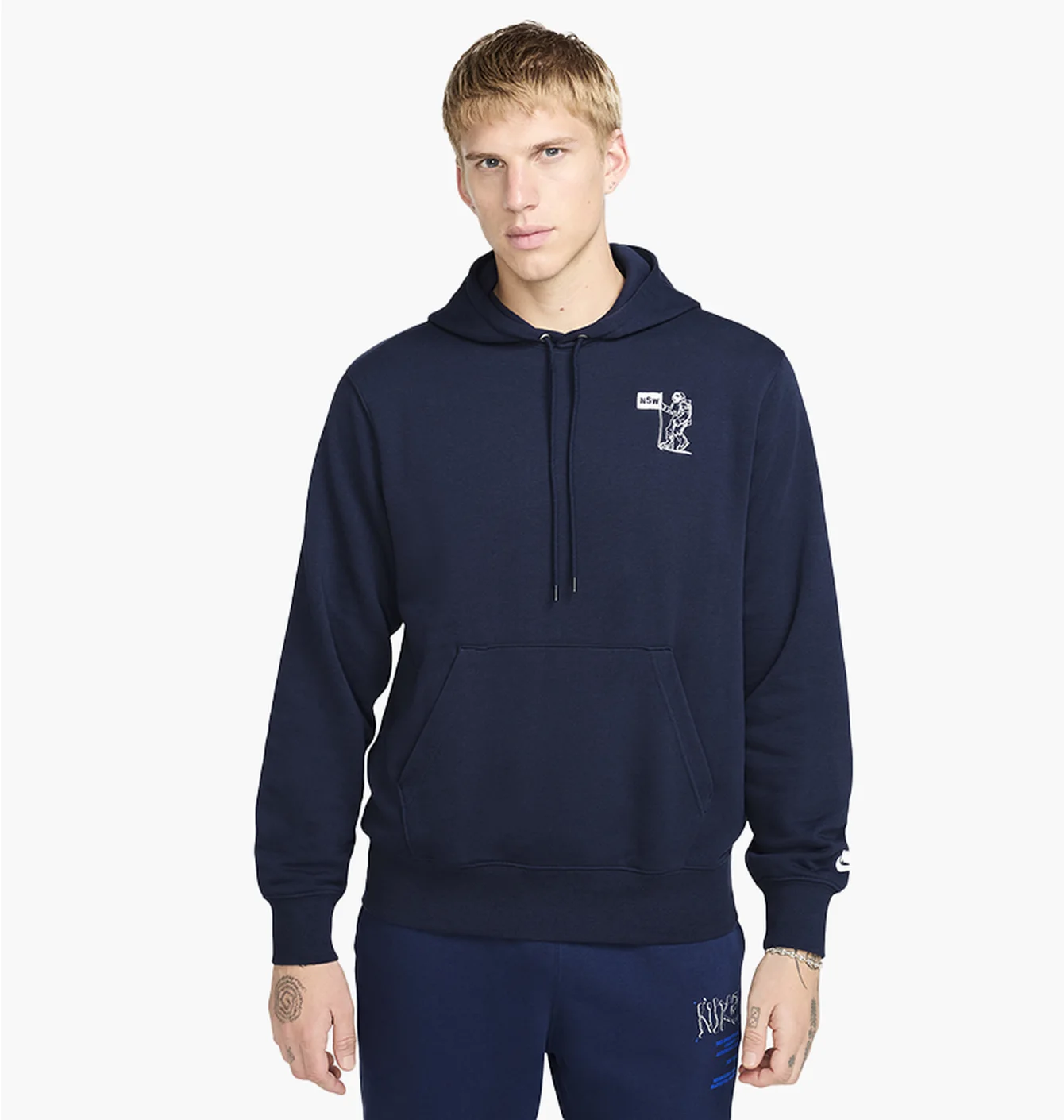 Худі чоловіче Nike Club Ft Po Hdy Moon Gfx Blue HQ8594-451