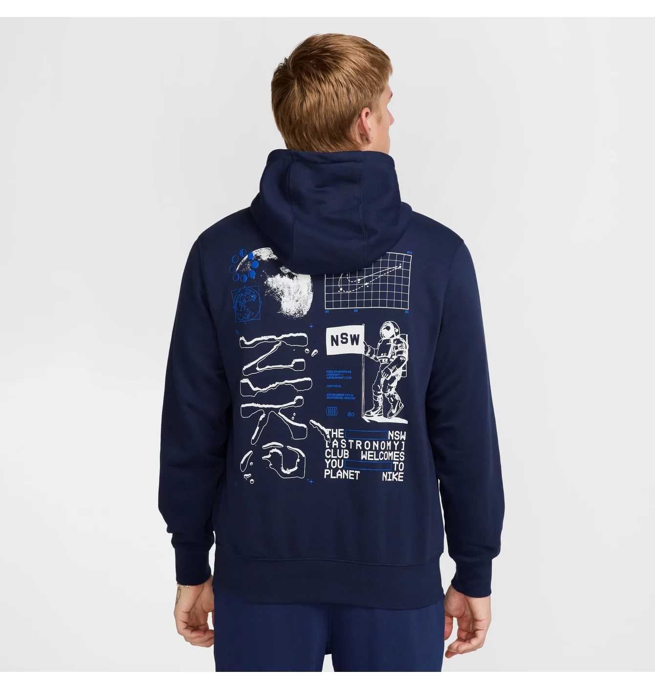 Худі чоловіче Nike Club Ft Po Hdy Moon Gfx Blue HQ8594-451