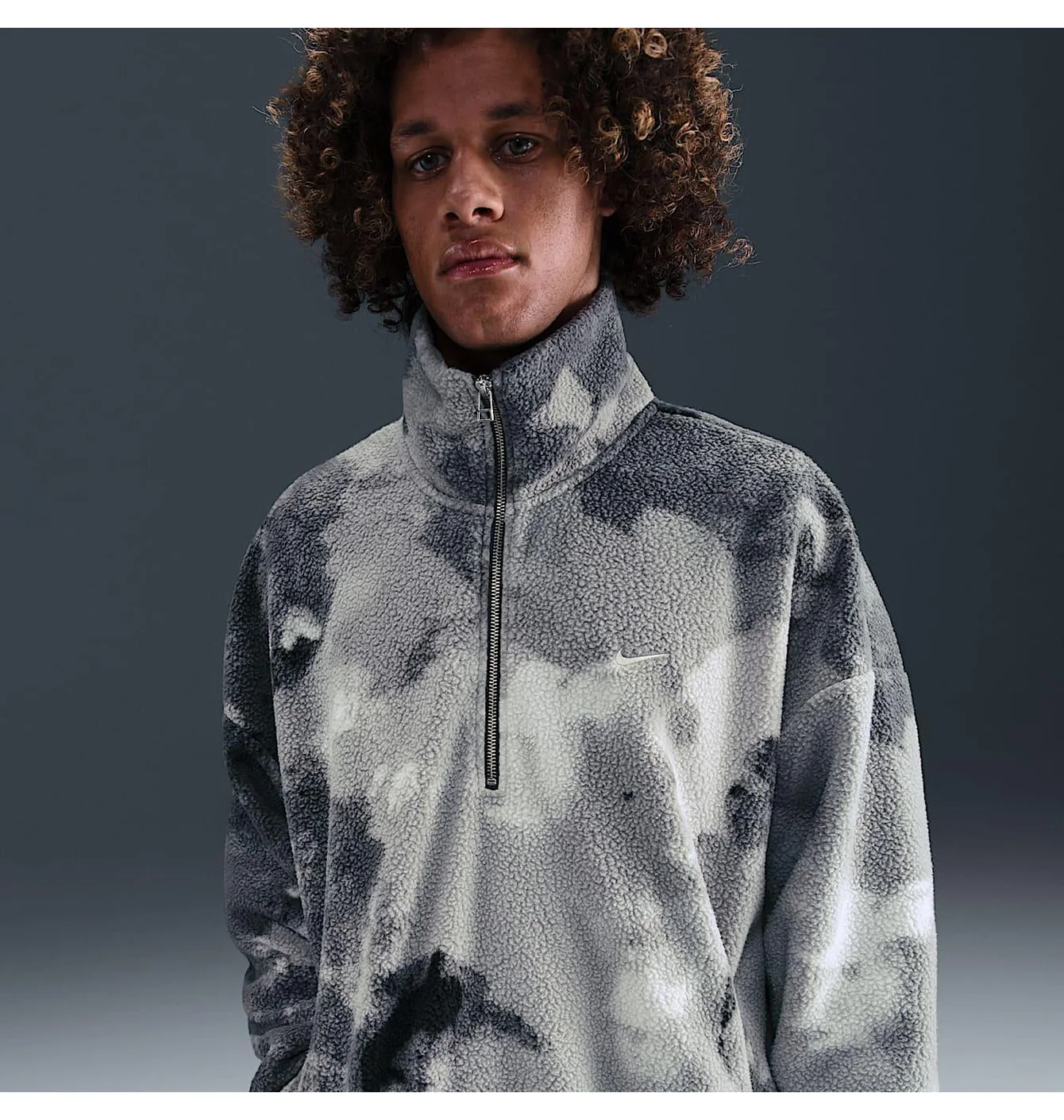 Кофта чоловіча Nike Tf Sherpa Hz Grey HV3541-068