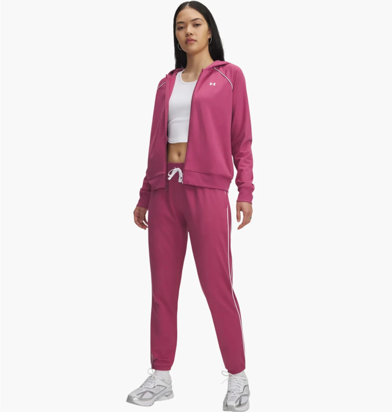 Спортивний костюм жіночий Under Armour Rival Tricot Tracksuit Hd Pink 6001966-659