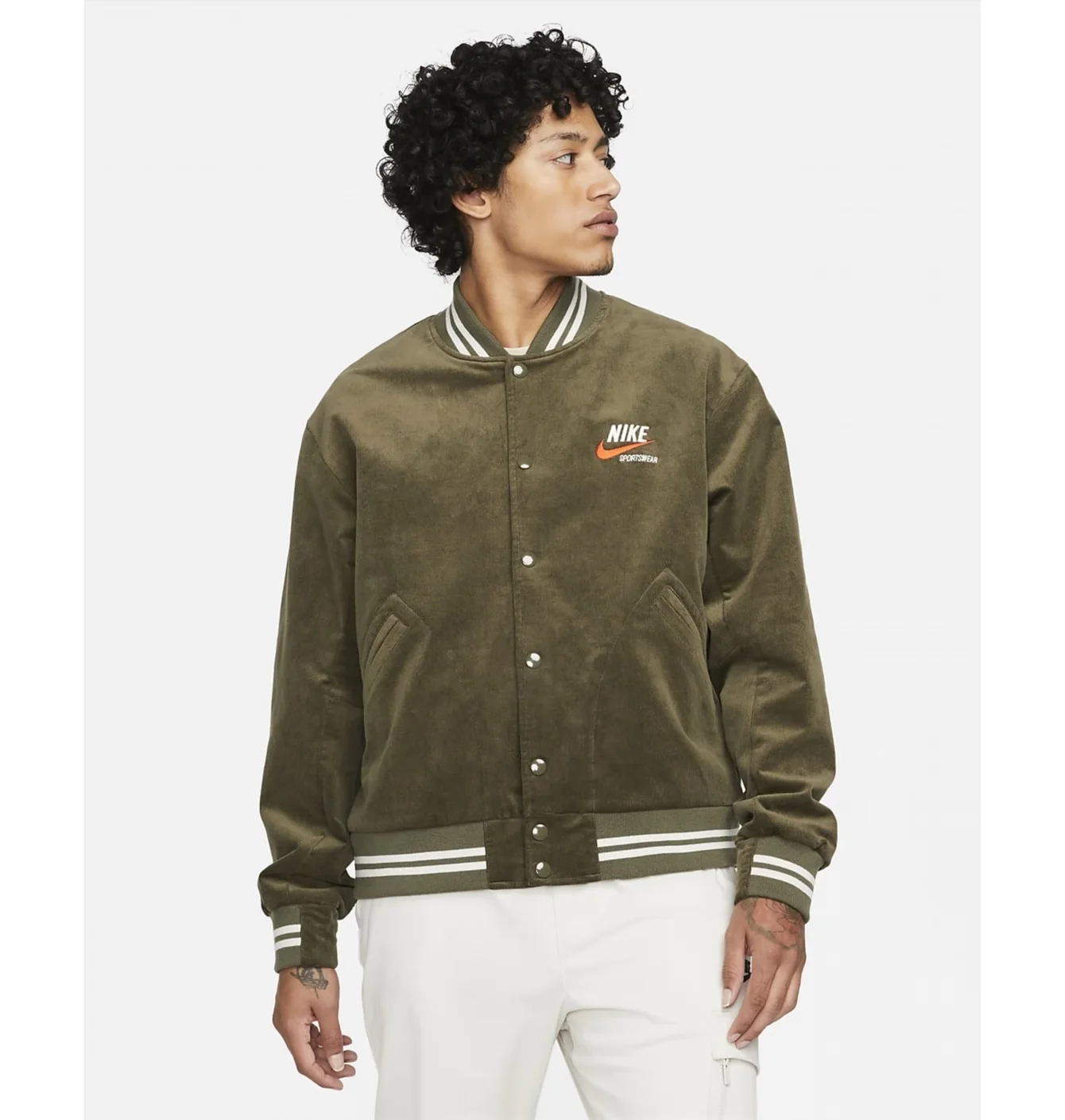 Куртка чоловіча Nike Jacket Bomber Varsity Olive DV9997-325
