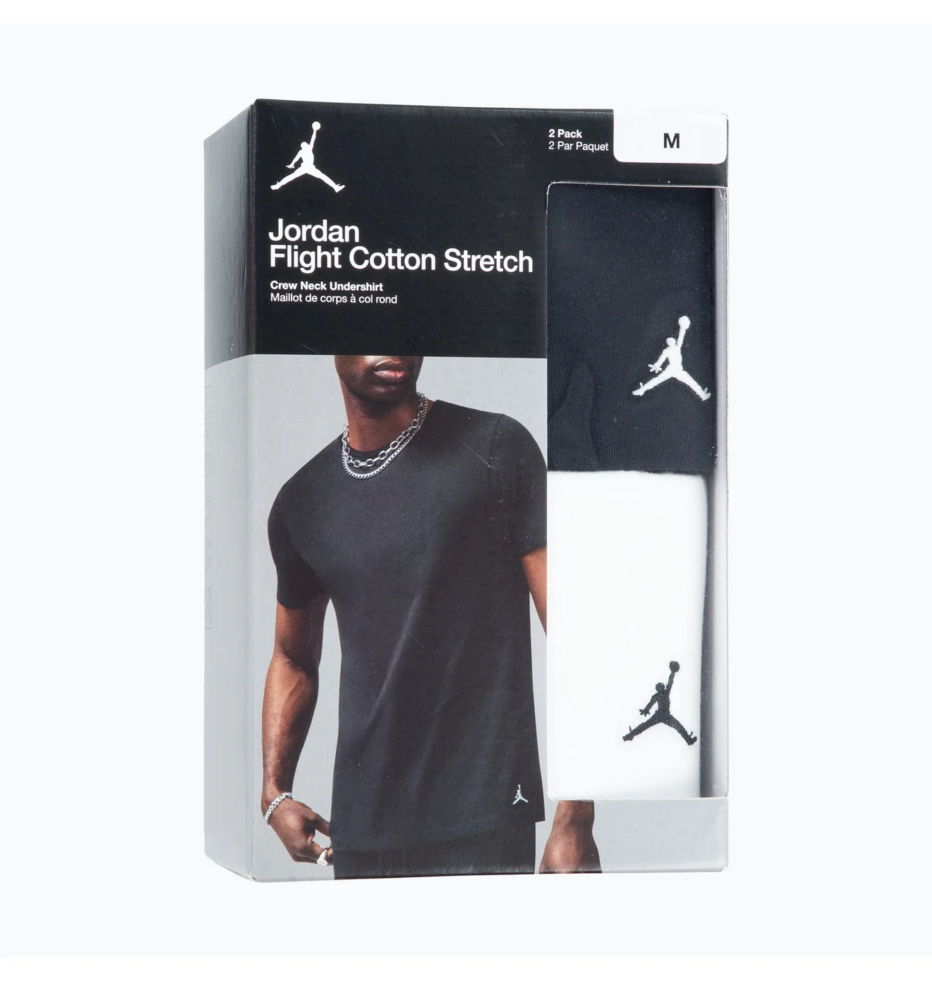 Футболка чоловіча Air Jordan Flight Base (2 шт) Black/White JM0625-F66