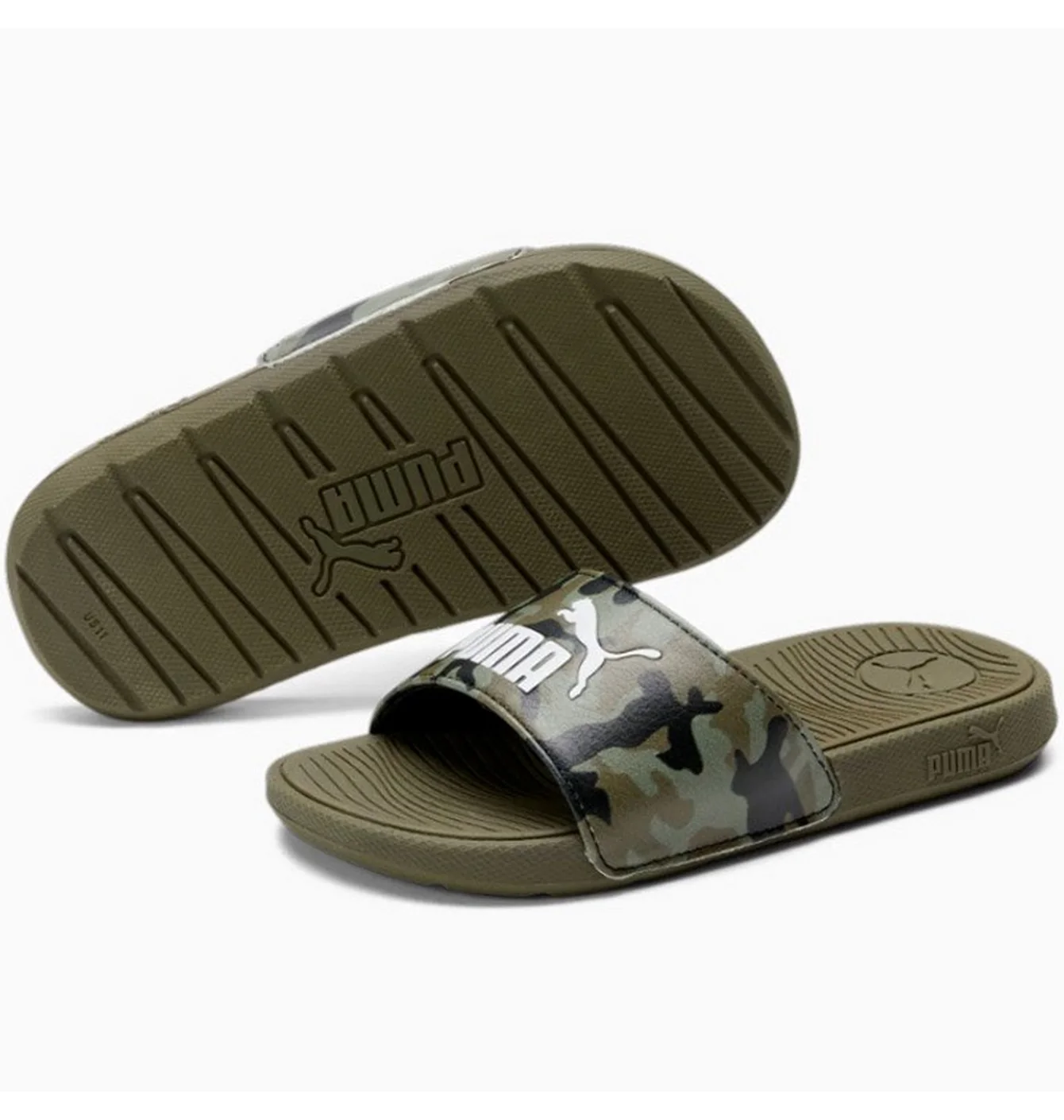 Тапочки дитячі Puma Cool Cat 2.0 Camo/Green 390891-01