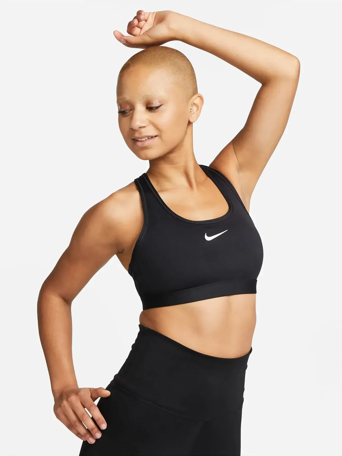Кофта жіночі Nike W Nk Swsh Med Spt Bra (DX6821-701)