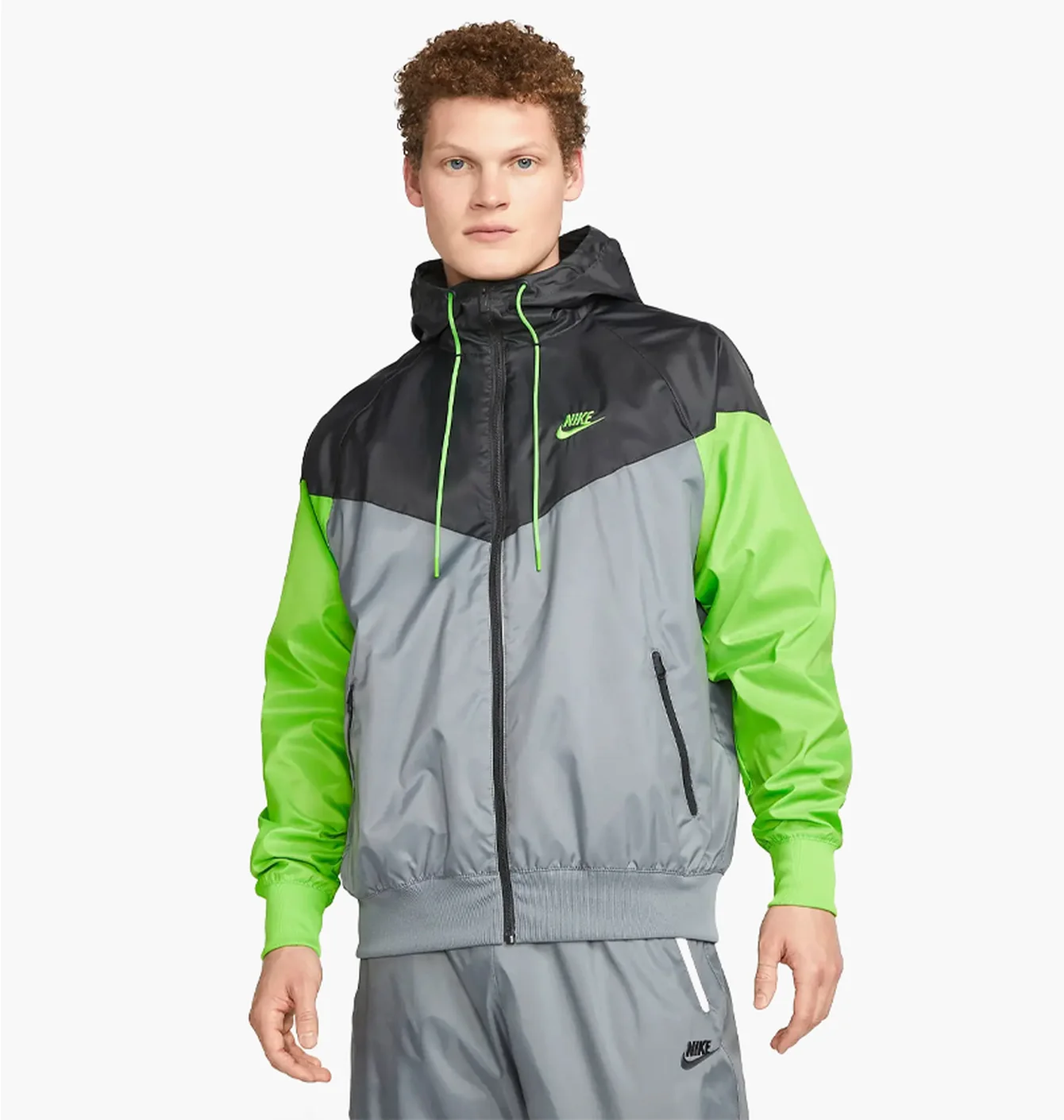 Куртка чоловіча Nike Wvn Lnd Wr Hd Jkt Grey/Green DA0001-065