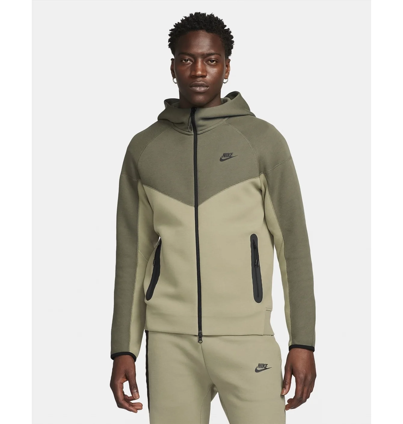 Толстовка чоловіча Nike Sportswear Tech Fleece Windrunner Full-Zip Hoodie Olive FB7921-276