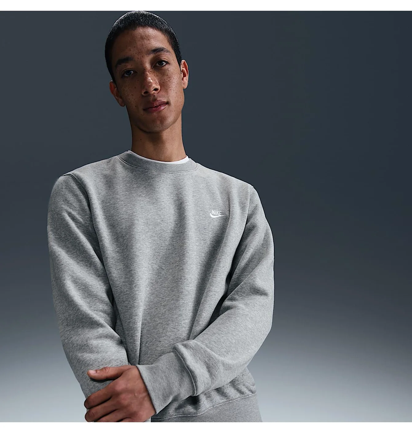 Світшот чоловічий Nike Club Bb Crew Grey FN3886-063