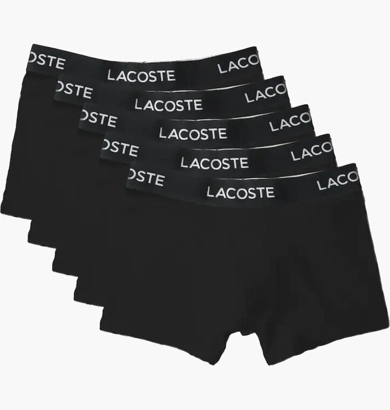 Труси чоловічі Lacoste Stretch Cotton Boxer Briefs (5 шт) Black 6H6521-51-031