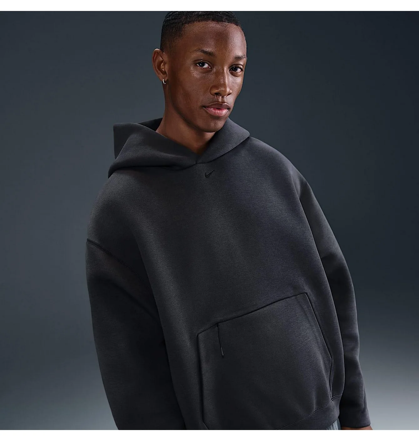 Худі чоловіче Nike Tech MenS Fleece Oversized Hoodie Black HV6535-060