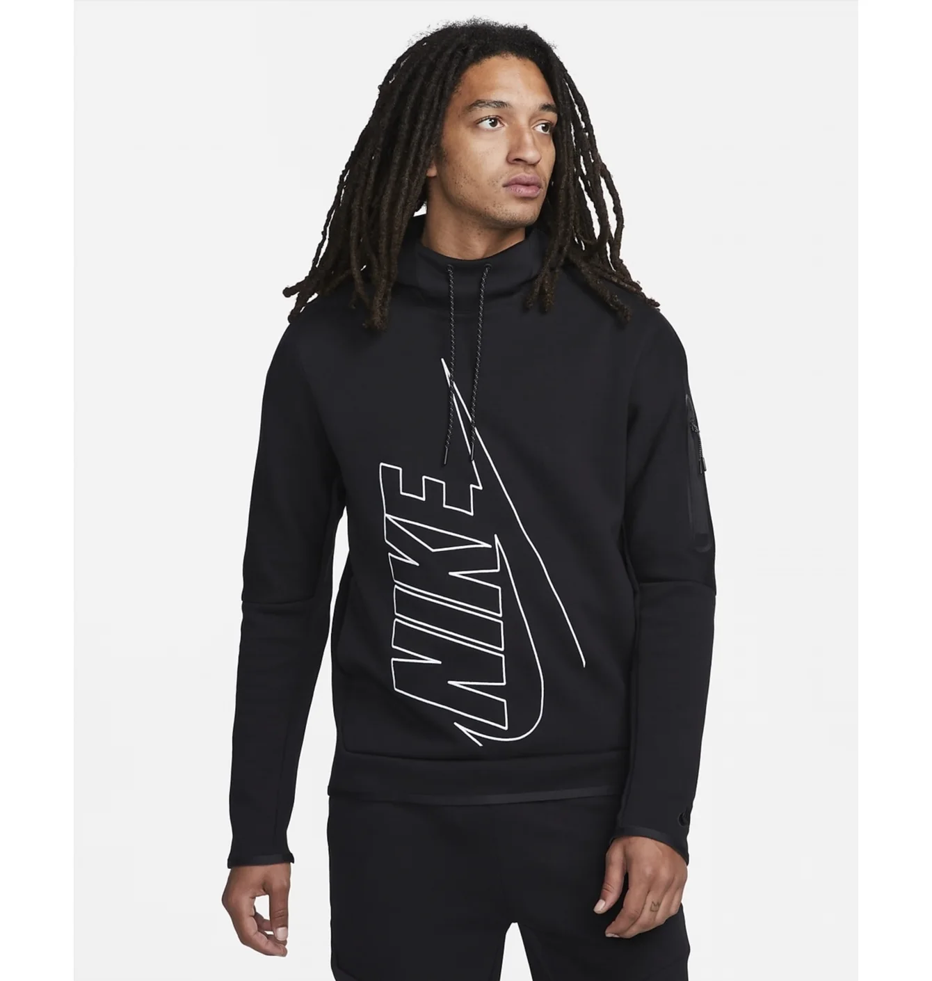 Худі чоловіче Nike Tch Flc Gx Po Black Dx0577-010