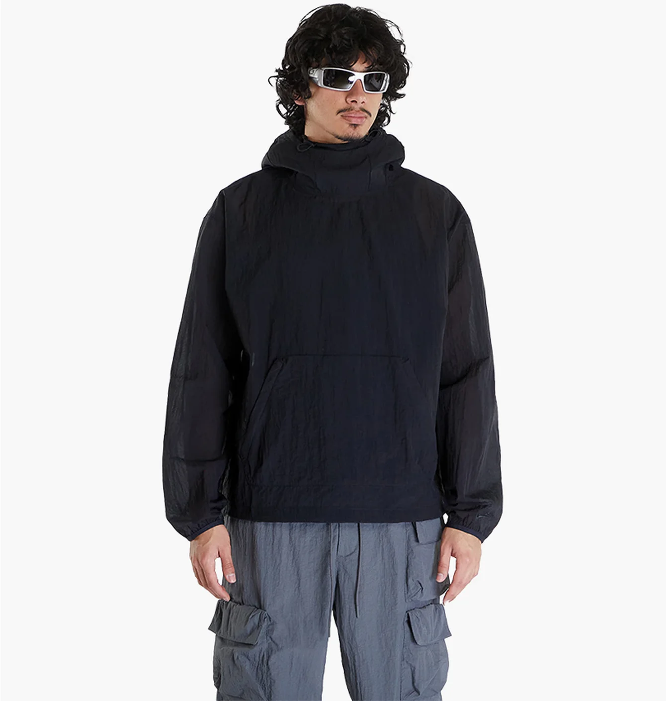 Худі чоловіче Nike Sportswear Tech Pack Woven Mesh Pullover Black FN2632-010