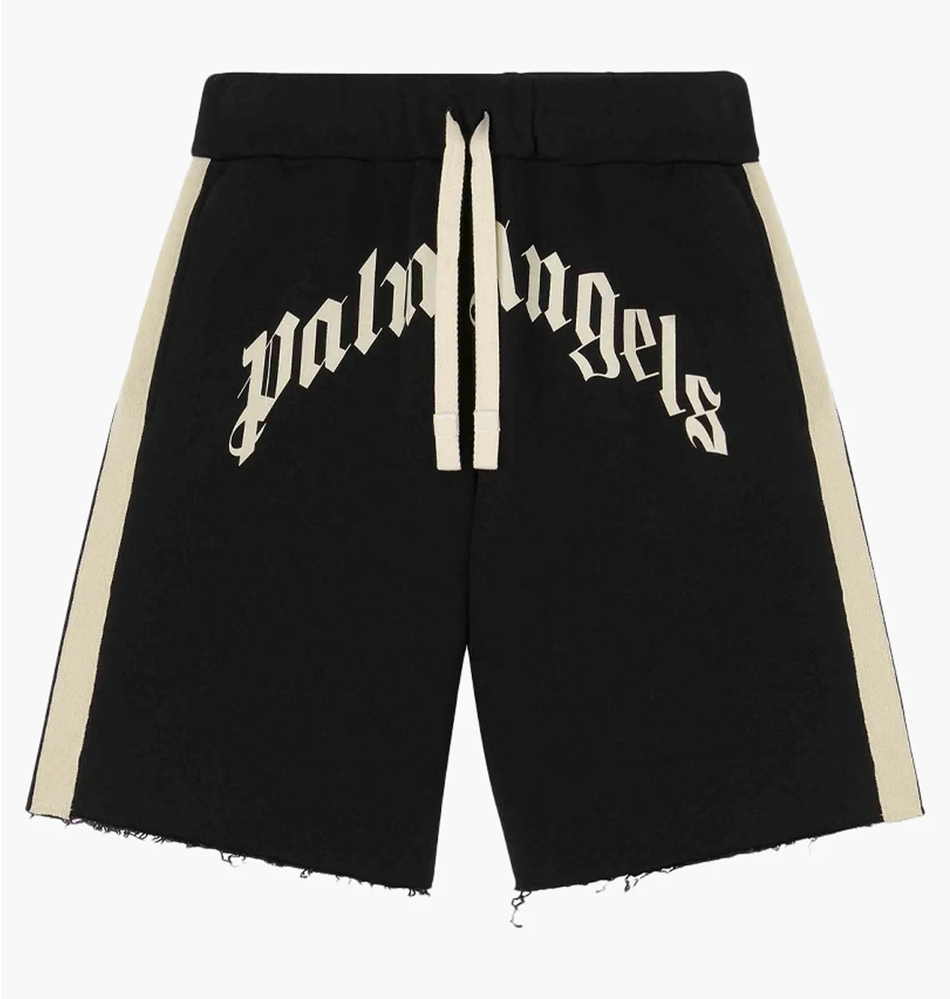 Шорти чоловічі Palm Angels Curved Logo Track Black PMCI026S25FLE001100B