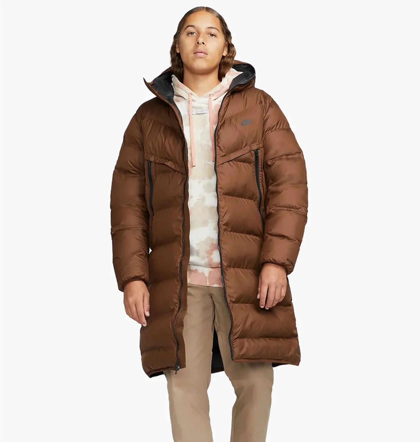 Парка чоловіча Nike Sf Wr Pl-Fld Hd Parka Brown Dr9609-259