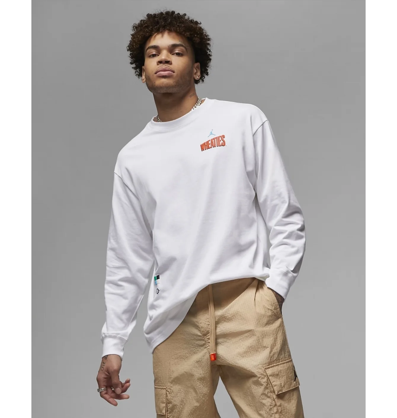 Світшот чоловічий Air Jordan Flight Mvp 85 L/S Tee White Dv8428-100