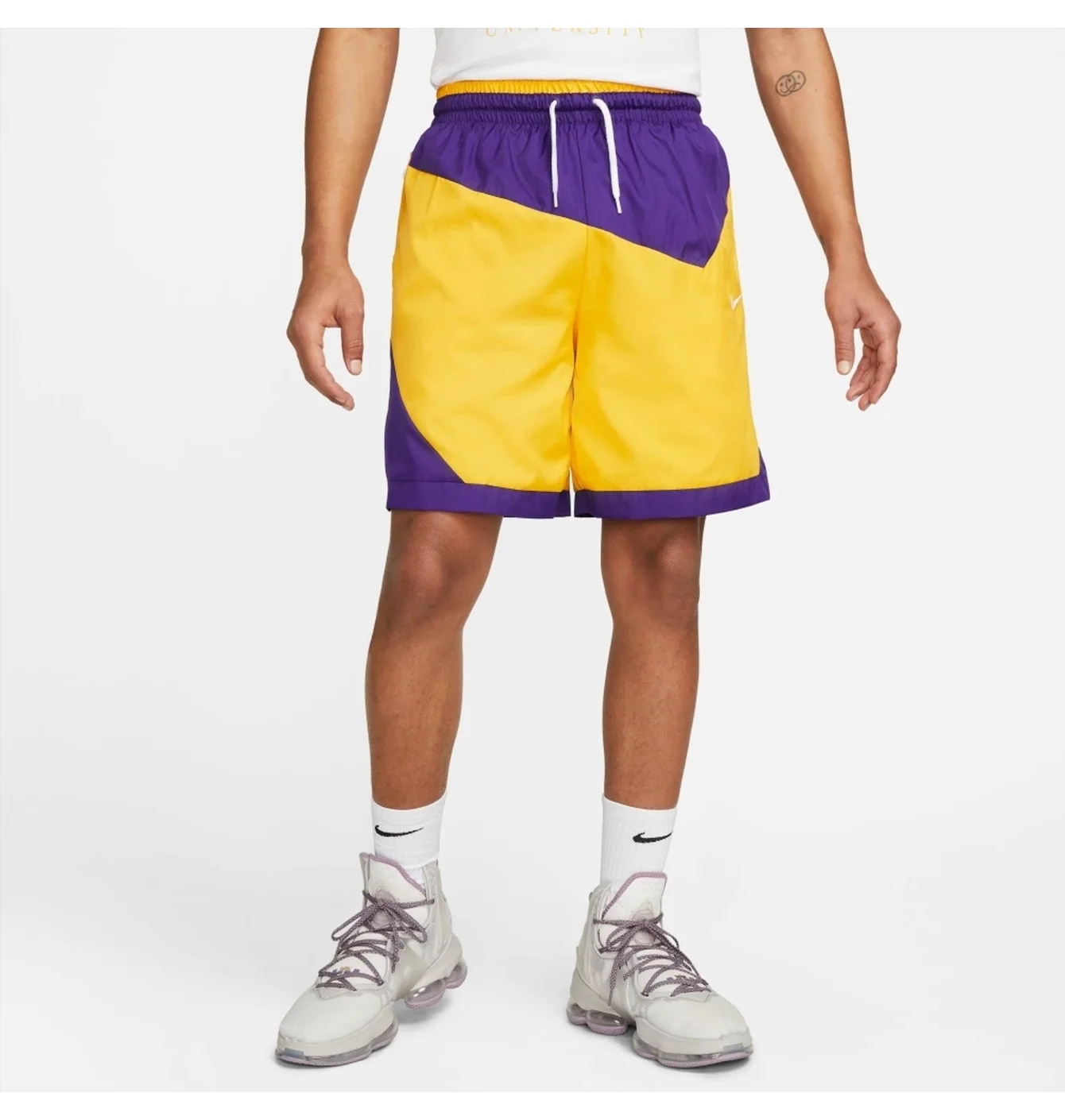 Шорти чоловічі Nike Dna 8 Woven Basketball Shorts Yellow/Violet DH7559-547