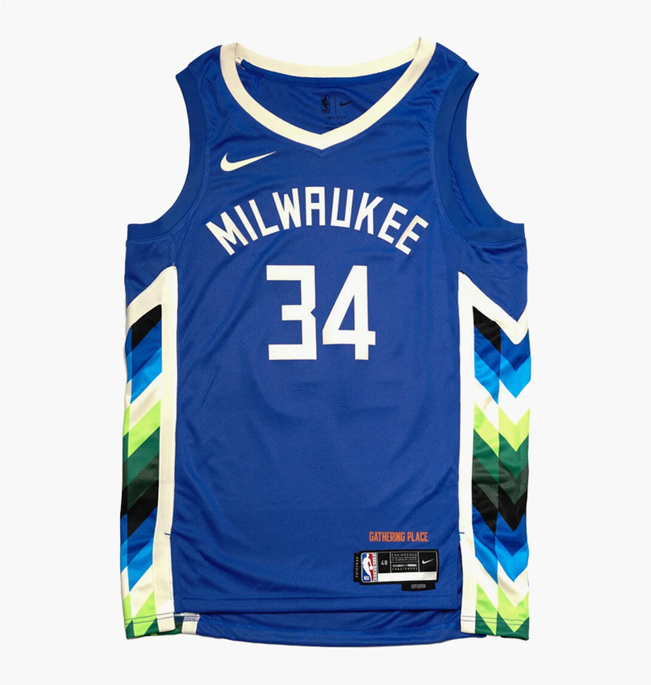 Майка чоловіча Nike Milwaukee Bucks Jersey City 22 Blue DO9600-480