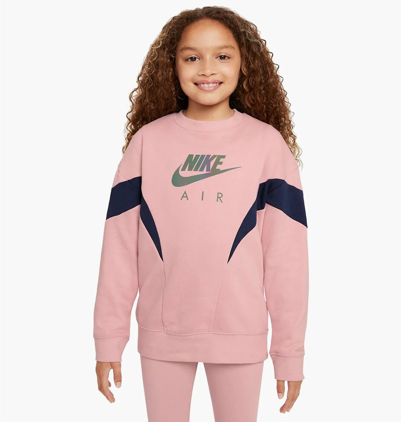 Кофта дитяча Nike Air French Terry Kız Pink DR8532-010