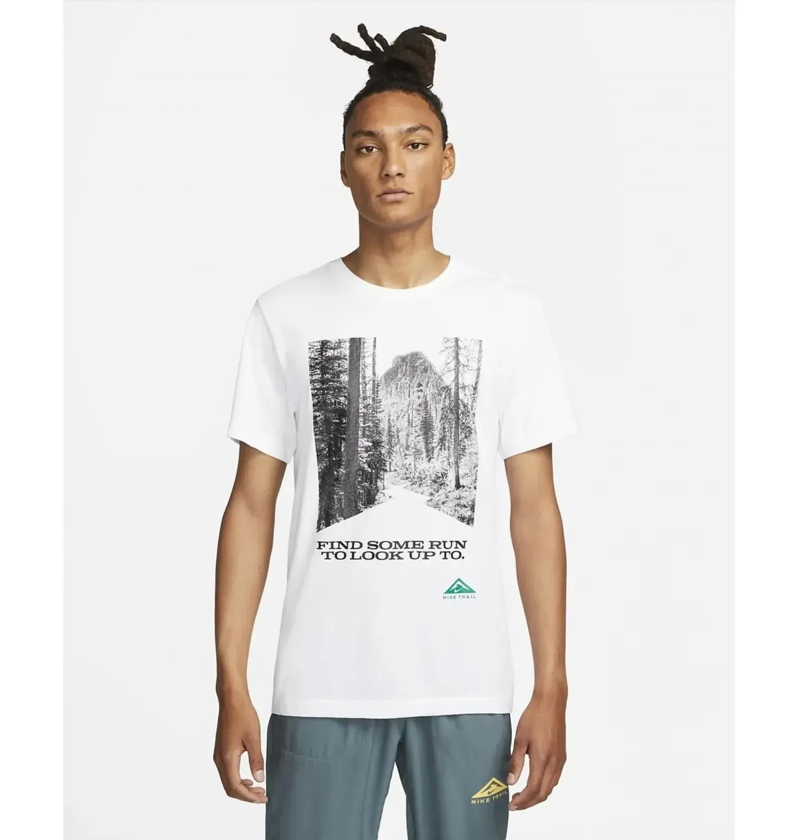Футболка чоловіча Nike Df Tee Db Trail White Dm5433-100 (DM5433-100)