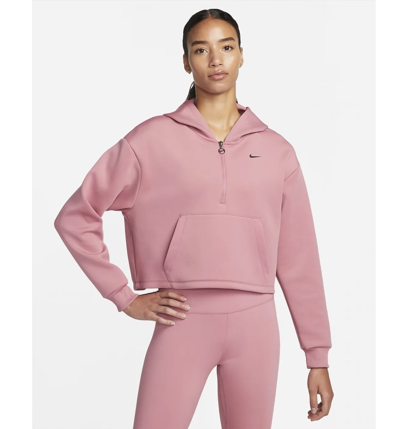 Худі жіноче Nike Dri-Fit WomenS Graphic 1/2-Zip Training Hoodie Pink DQ6302-667