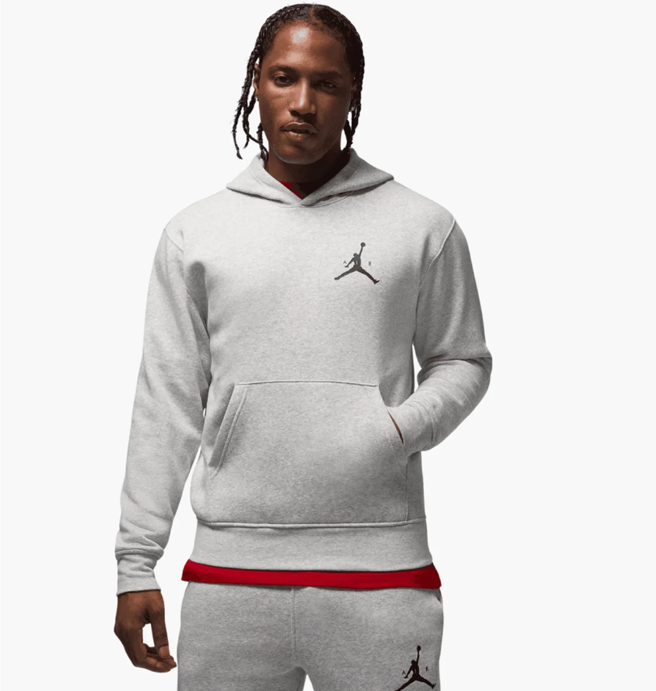 Худі чоловіче Air Jordan Jumpman Fleece Grey IM9795-050