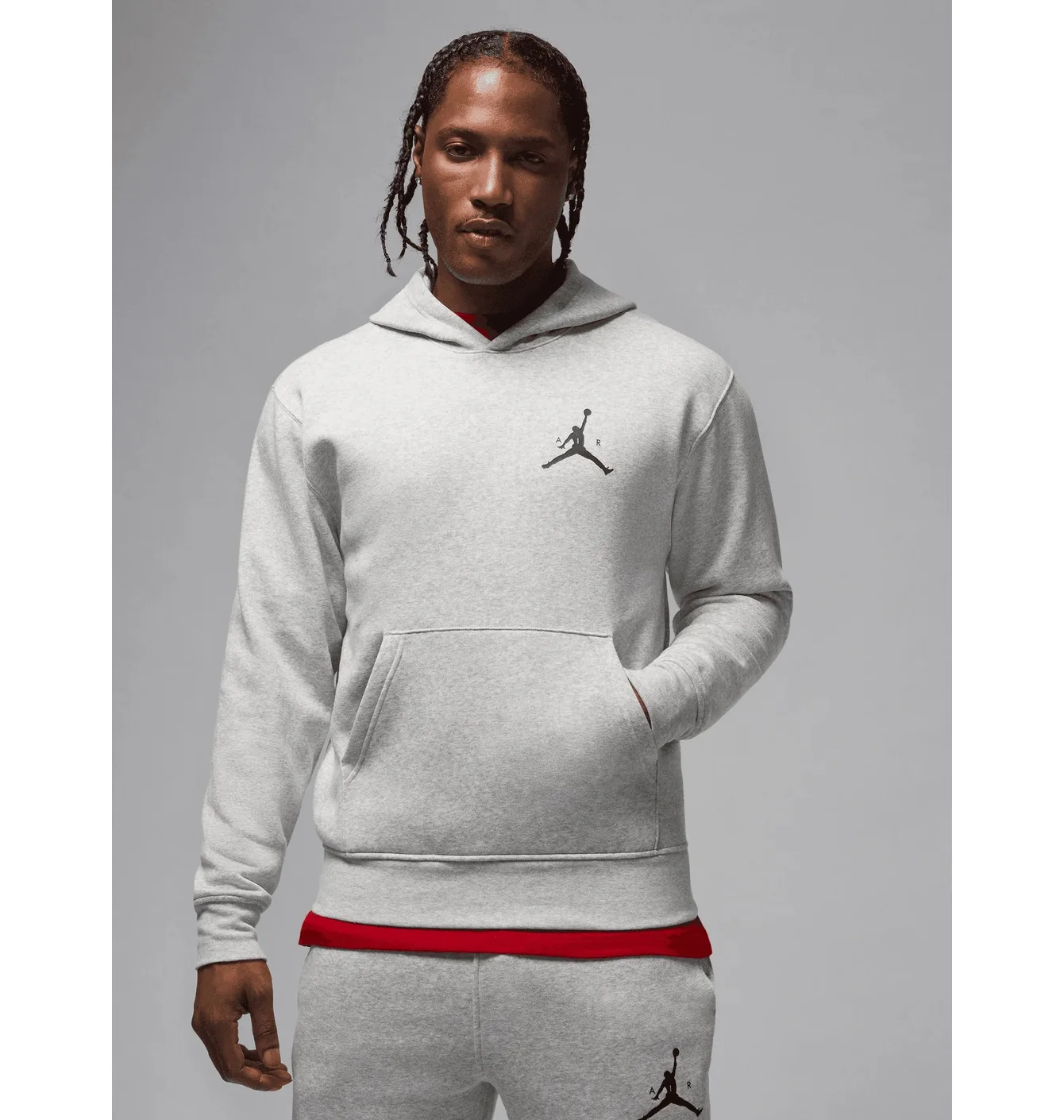 Худі чоловіче Air Jordan Jumpman Fleece Grey IM9795-050