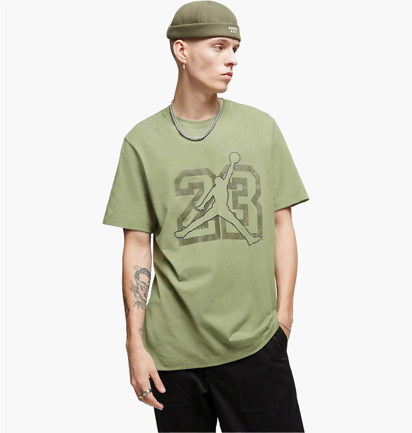 Футболка чоловіча Air Jordan T Shirt M J Flt Ess Jm Ss Crew Green FB7394-340