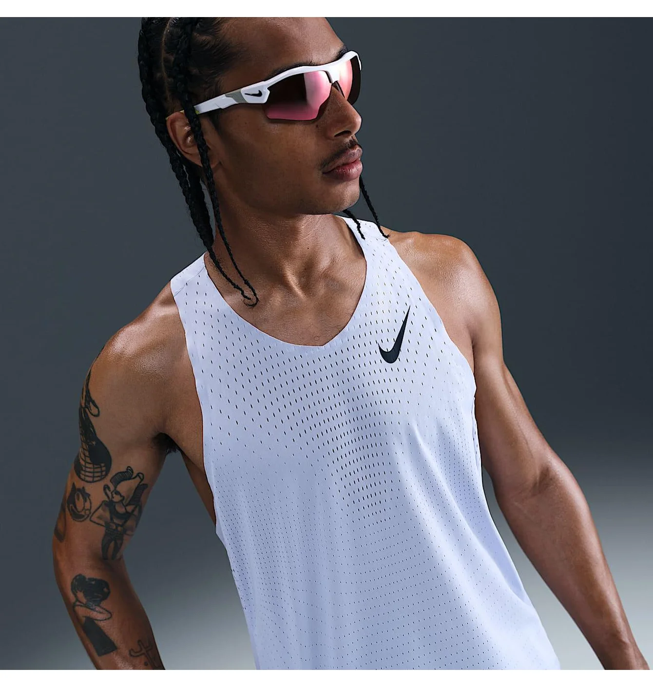 Майка чоловіча Nike Aeroswift Dri-Fit Adv Light Blue FN4231-057