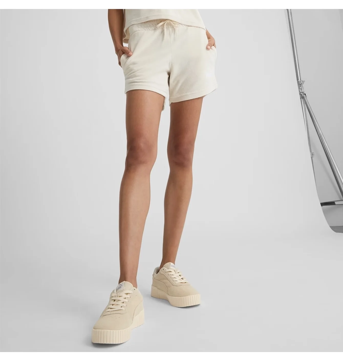 Шорти жіночі Puma Ess Elevated Shorts Beige 677946-87