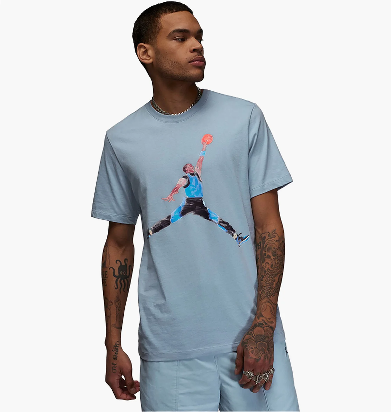 Футболка чоловіча Air Jordan Brand T-Shirt Light Blue FN5980-436