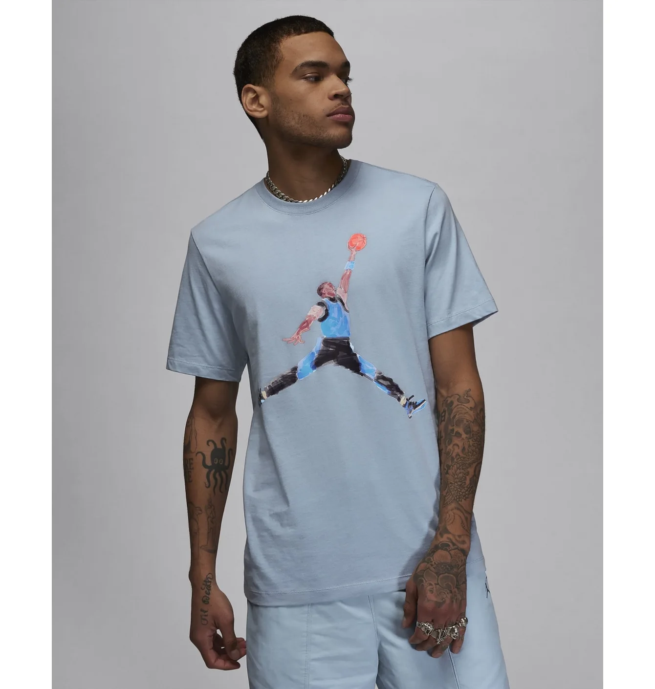 Футболка чоловіча Air Jordan Brand T-Shirt Light Blue FN5980-436