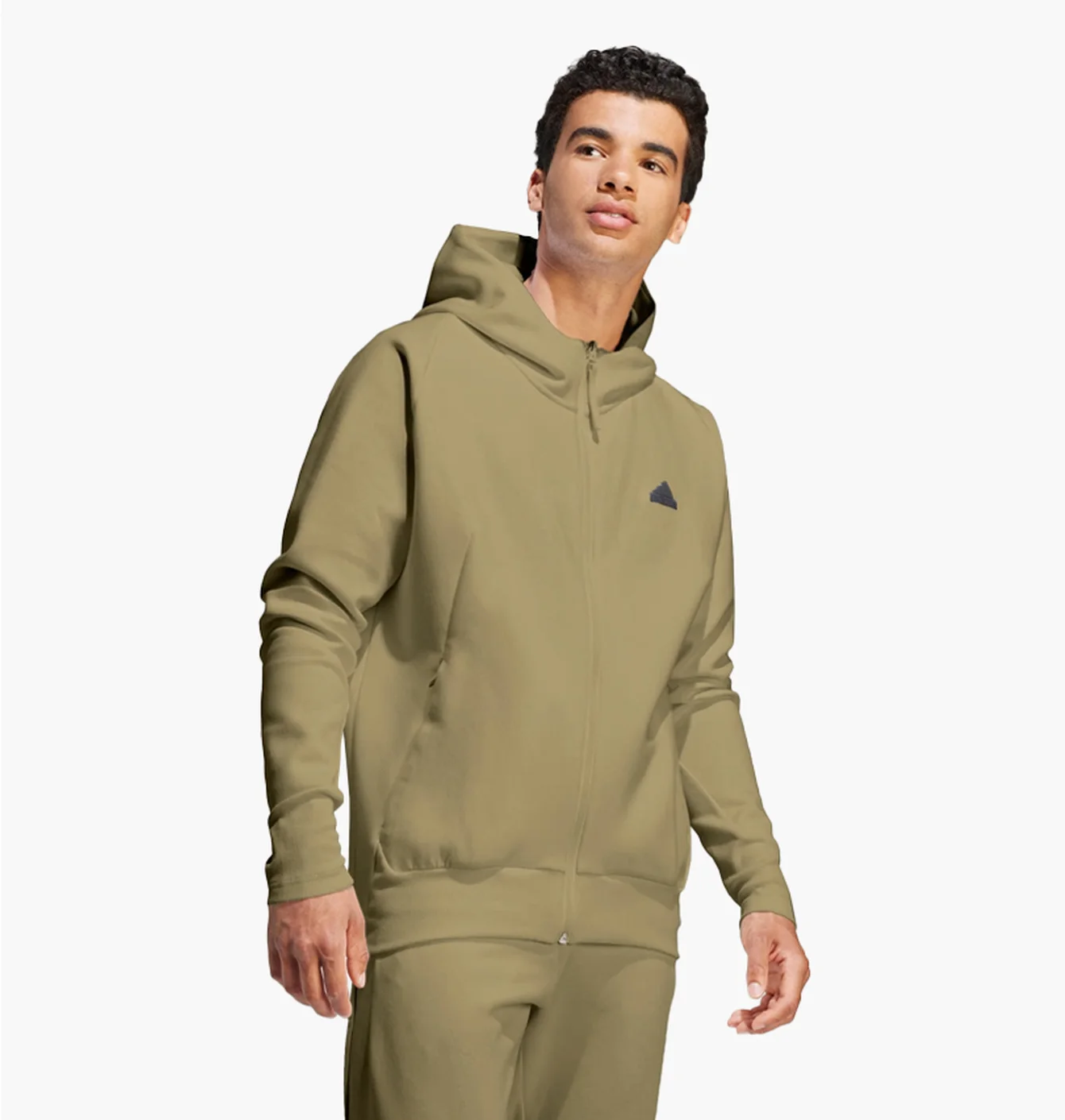 Худі чоловіче Adidas Z.N.E. Premium Full-Zip Hooded Track Jacket Olive IN5090