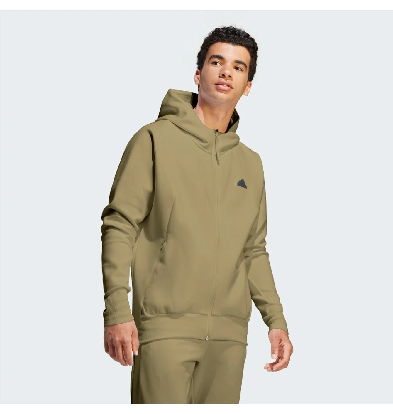 Худі чоловіче Adidas Z.N.E. Premium Full-Zip Hooded Track Jacket Olive IN5090