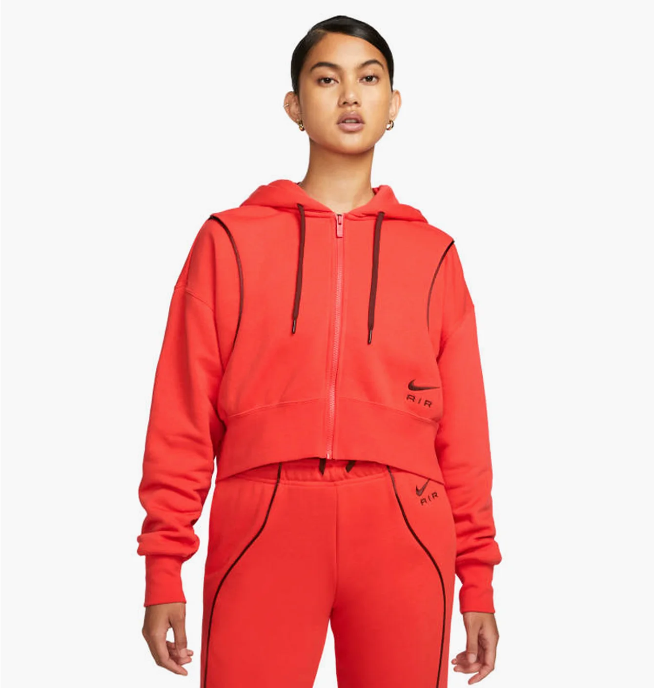 Толстовка жіноча Nike W Nsw Air Flc Hd Fz Orange Dq6579-696
