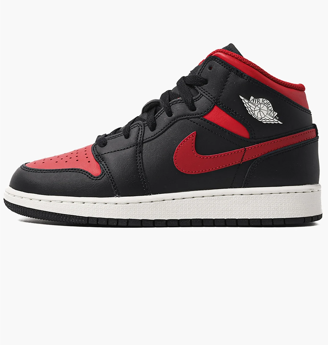 Кросівки дитячі Air Jordan 1 Mid Gs Black/Red DQ8423-060