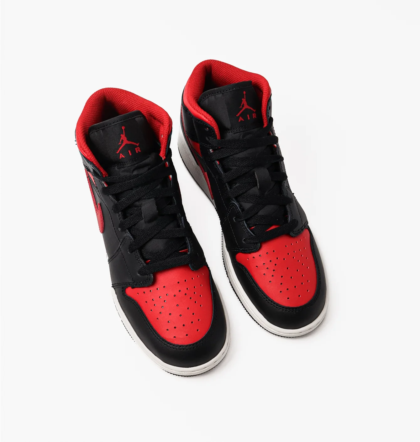 Кросівки дитячі Air Jordan 1 Mid Gs Black/Red DQ8423-060