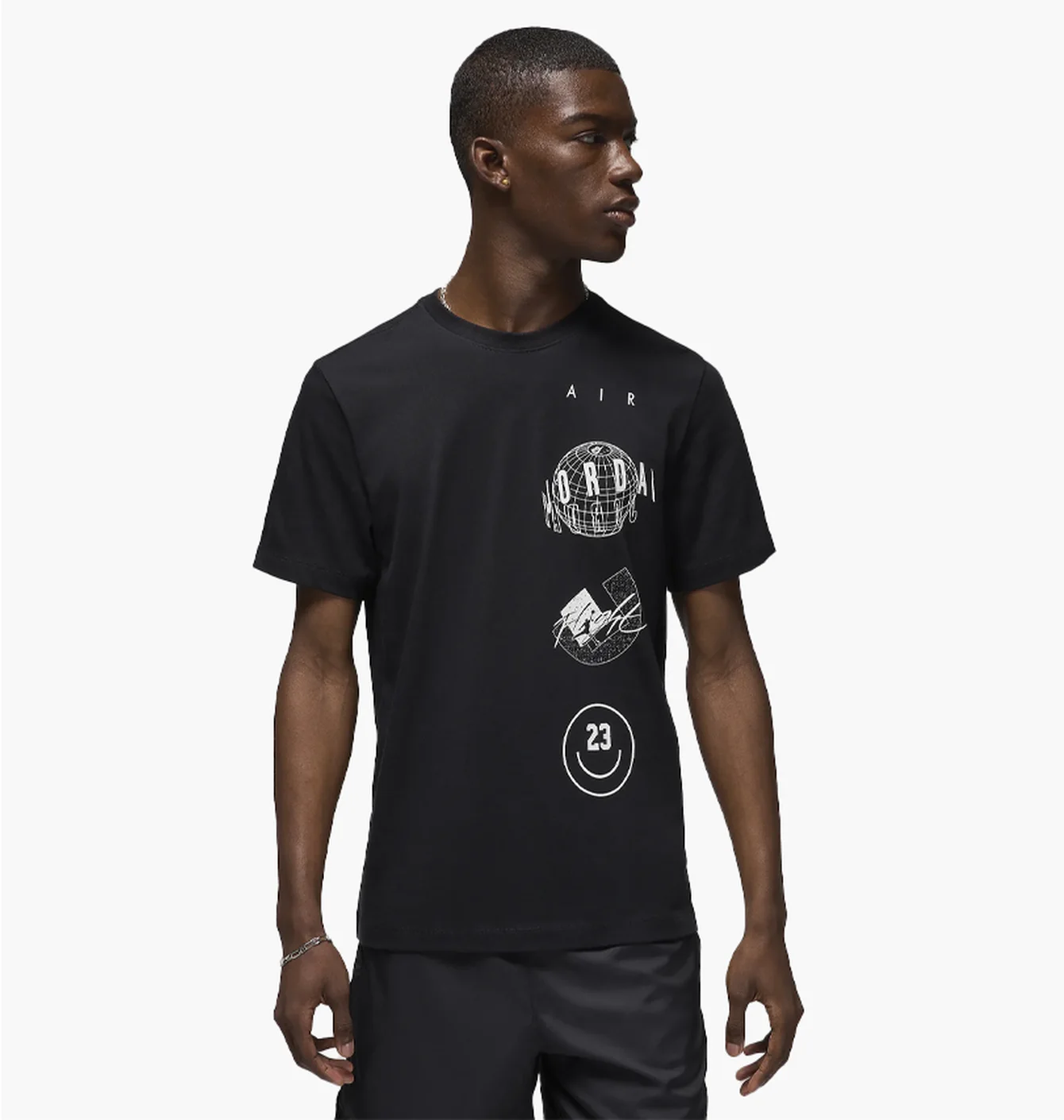 Футболка чоловіча Air Jordan Brand Logo Stack Black FN6027-010