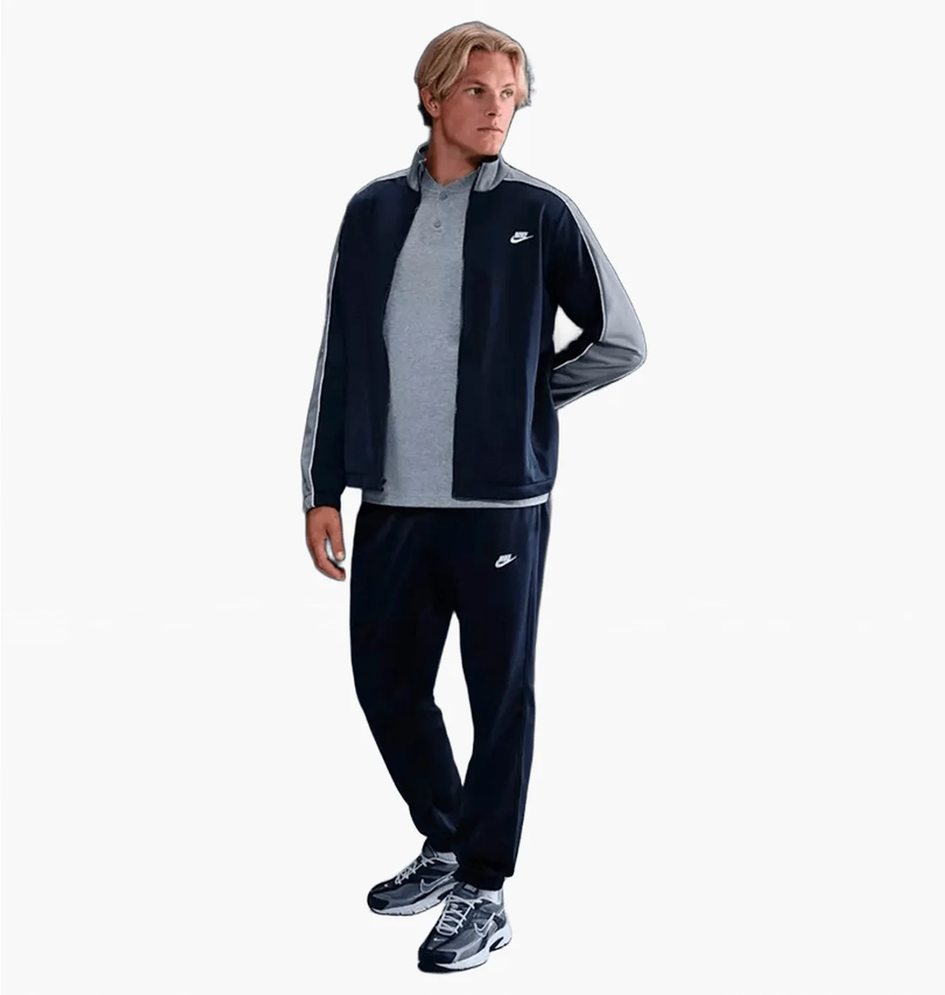 Спортивний костюм чоловічий Nike M Nk Club Pk Trk Blue/Grey HV1444-451