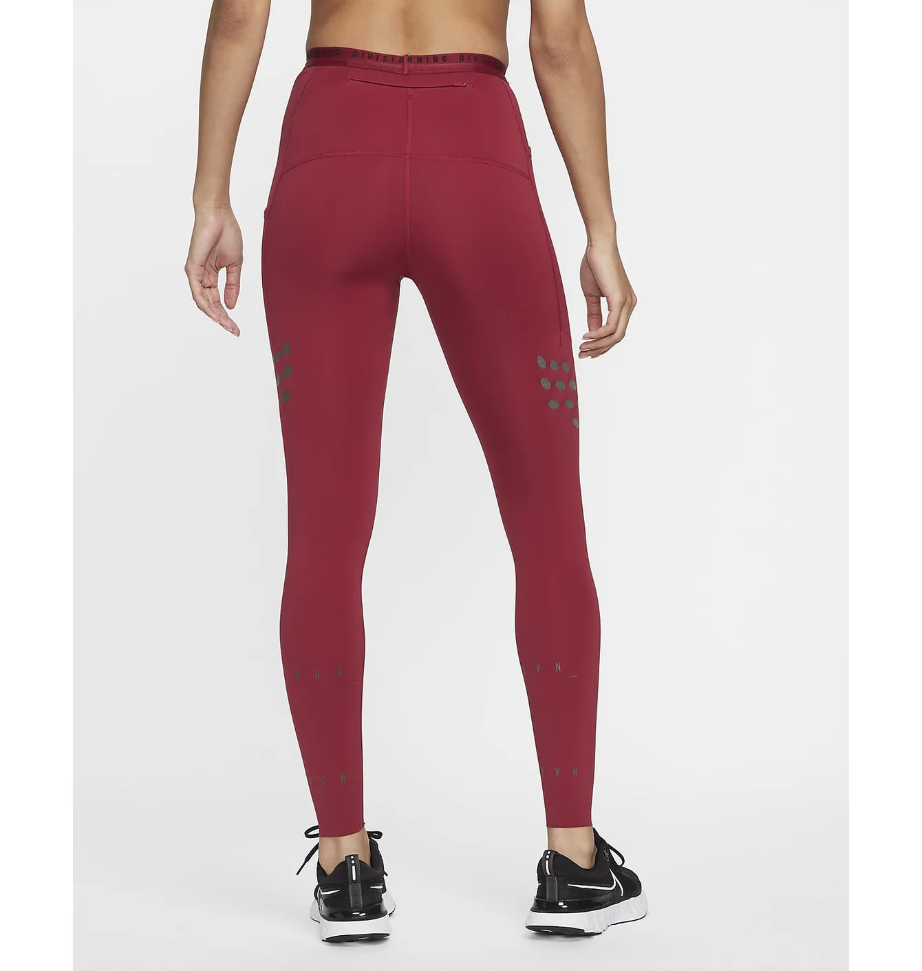 Лосини жіночі Nike W Nk Df Run Dvn Mr Tght Bordo Dm7749-690